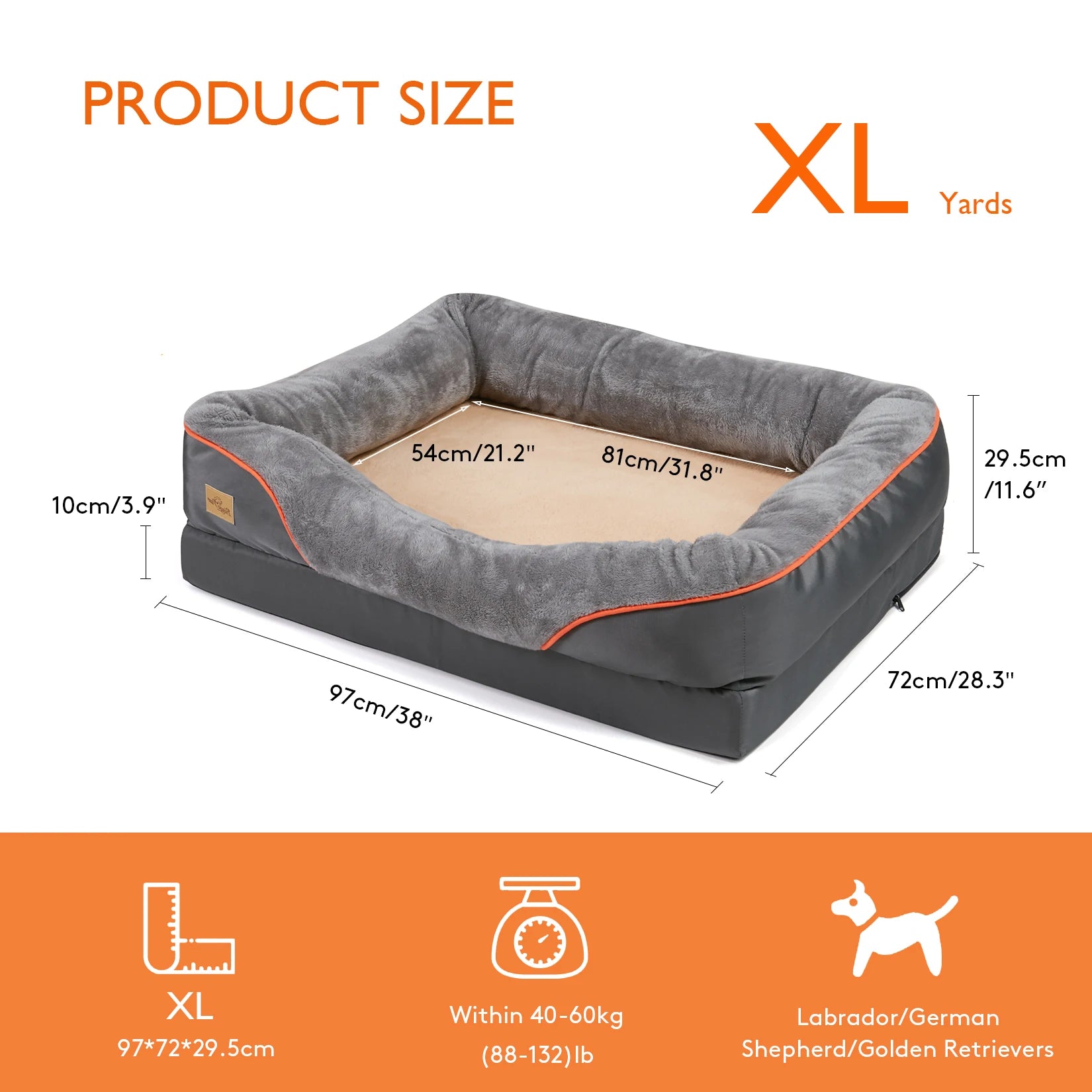 BINGOPAW Anti Allergy Dog Bed With Removable Washable Cover